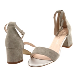 Sergio Leone Sandali su un pilastro eco basso SK839 argento d'argento 4