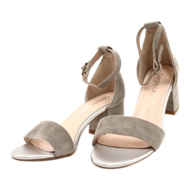 Sergio Leone Sandali su un pilastro eco basso SK839 argento d'argento 3