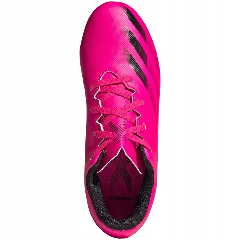 Scarpe da calcio adidas X Ghosted.4 FxG Jr rosa FW6932 1