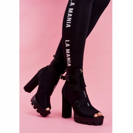 PS1 Stivaletti Donna Open Toe Black Gladios nero 2