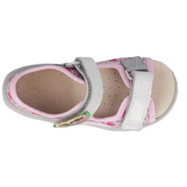 Sandali per bambini preventivi Befado 065X152 rosa argento 2