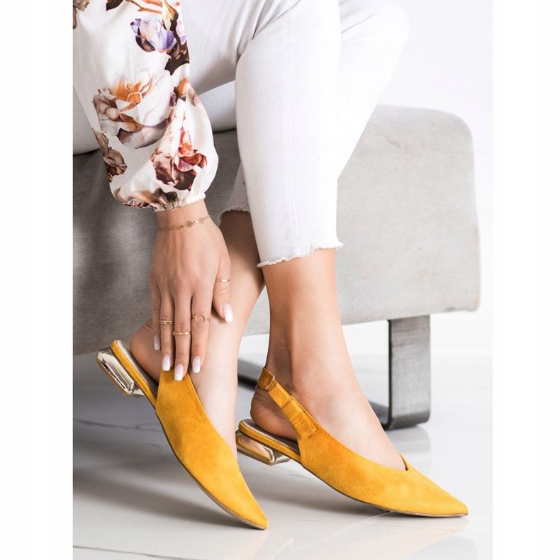 Goodin Décolleté alla moda in Spitz giallo 1
