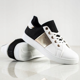 SHELOVET Sneakers allacciate alla moda bianca nero multicolore 1