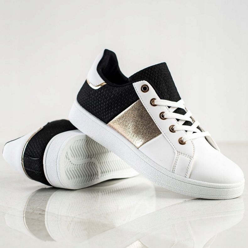 SHELOVET Sneakers allacciate alla moda bianco nero multicolore 1