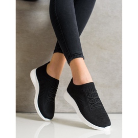SHELOVET Comode scarpe sportive traforate nero 2