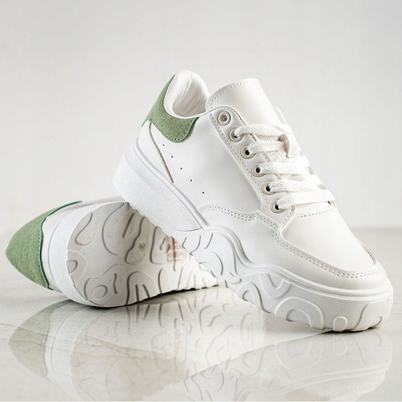 Small Swan Sneakers in ecopelle bianche bianco 1