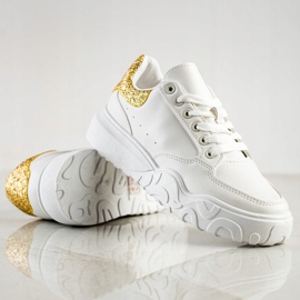 Small Swan Sneakers in ecopelle bianche bianco 1