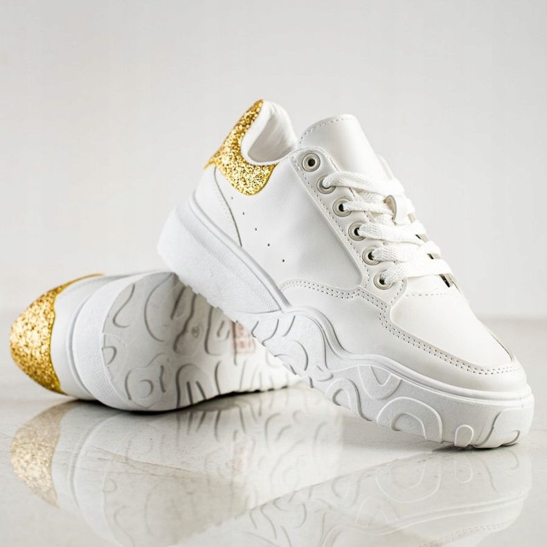 Small Swan Sneakers in ecopelle bianche bianca 1