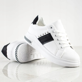 SHELOVET Scarpe da ginnastica casual bianco nero 1