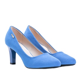 Décolleté blu su tacco a spillo Calista 1