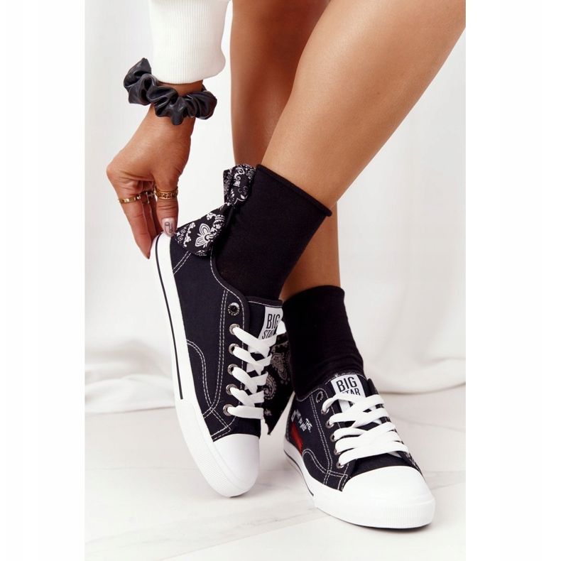 Big Star Sneakers Donna Con Grande Stella FF274082 Nere nero 1
