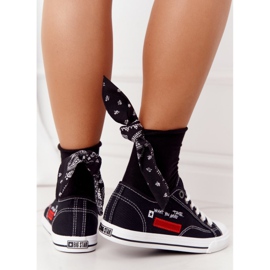 Big Star Sneakers Donna Con Grande Stella FF274082 Nere nero 2