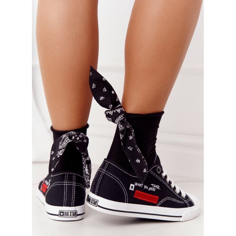 Big Star Sneakers Donna Con Grande Stella FF274082 Nere nero 2