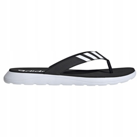 Pantofole Adidas Comfort Flip Flop nere da uomo EG2069 bianca nero 2