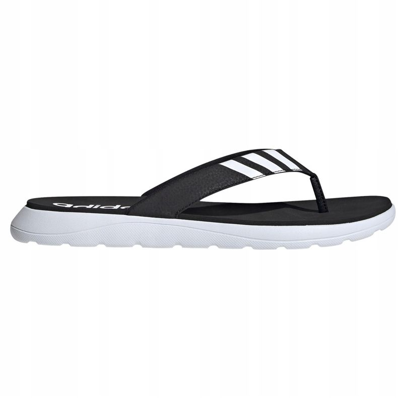 Pantofole Adidas Comfort Flip Flop nere da uomo EG2069 bianca nero 2