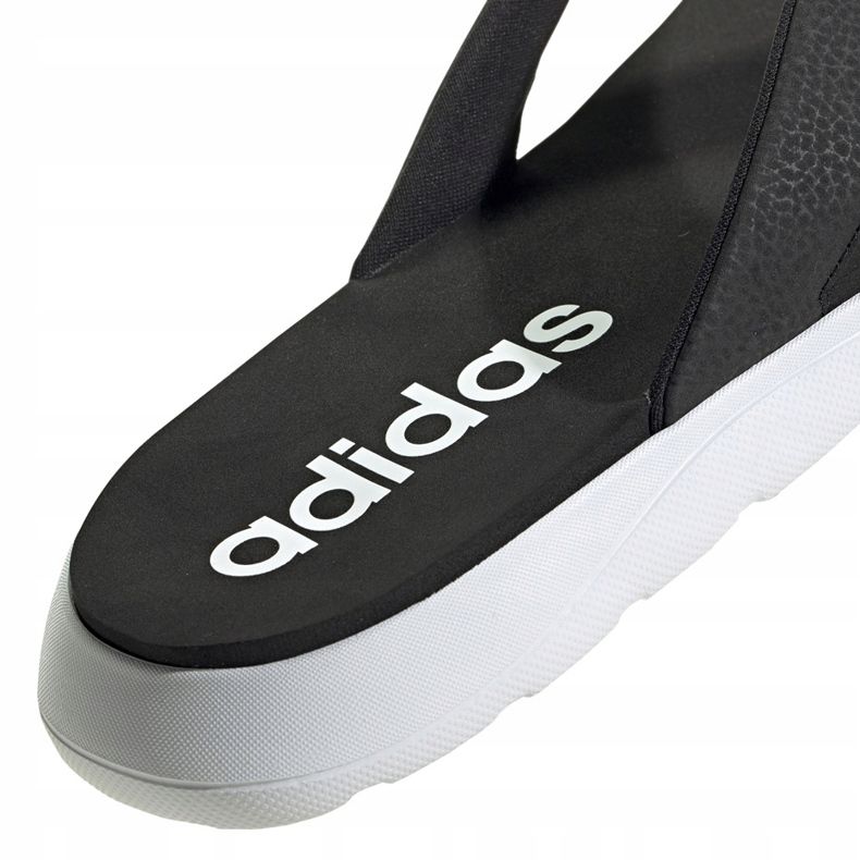 Pantofole Adidas Comfort Flip Flop nere da uomo EG2069 bianco nero 3