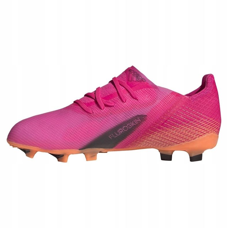 Scarpe da calcio Adidas X Ghosted.1 Fg Jr FW6956 rosa, arancione rosa 1