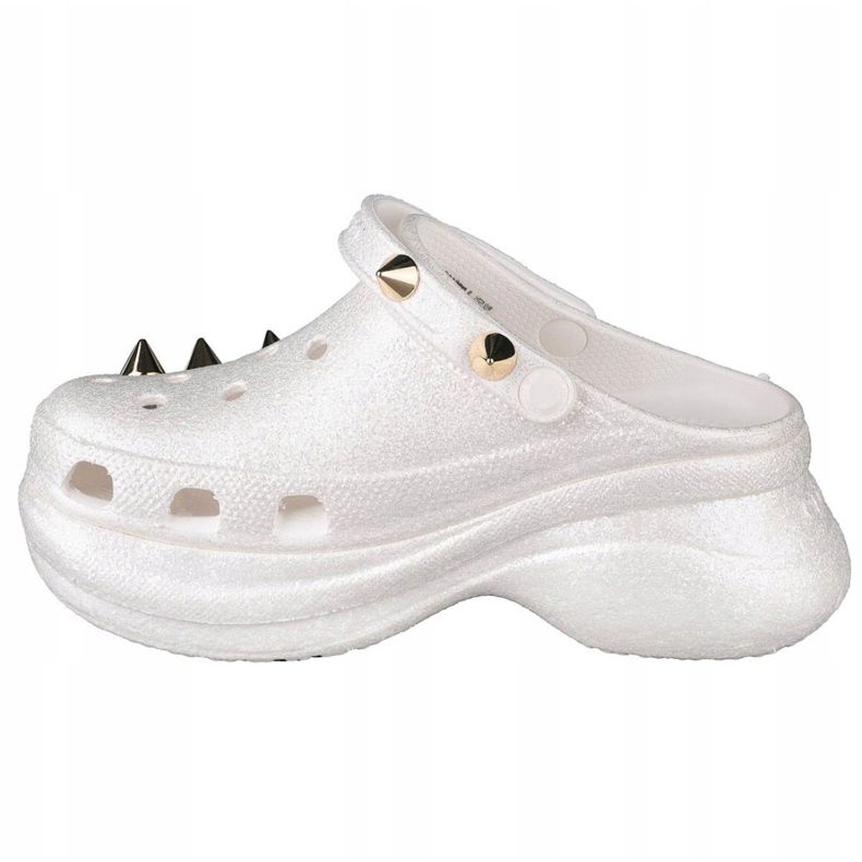 Zoccolo Crocs Classic Bae Glitter Stud W 206783-100 bianco d'oro 1
