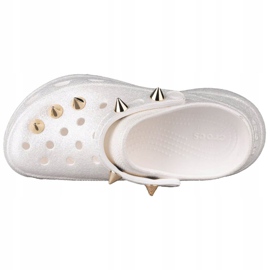 Zoccolo Crocs Classic Bae Glitter Stud W 206783-100 bianca d'oro 2