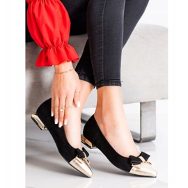 Goodin Décolleté con fiocco nero d'oro 1