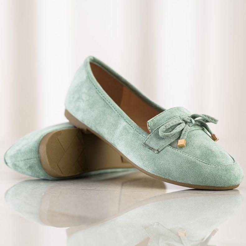 Anesia Paris Mocassini Con Fiocco verde 1