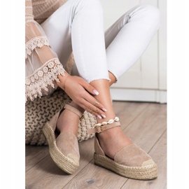 SHELOVET Espadrillas con fibbia beige 1
