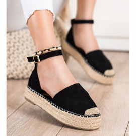 SHELOVET Espadrillas Con Fibbia nero 2
