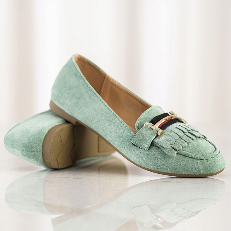 Anesia Paris Mocassini eleganti verde 1