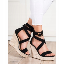 SHELOVET Sandali Espadrillas Con Fibbia nero 1