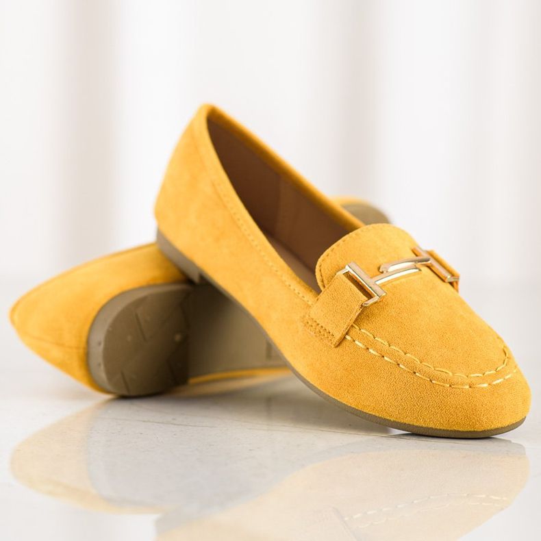 Anesia Paris Mocassini eleganti giallo 1