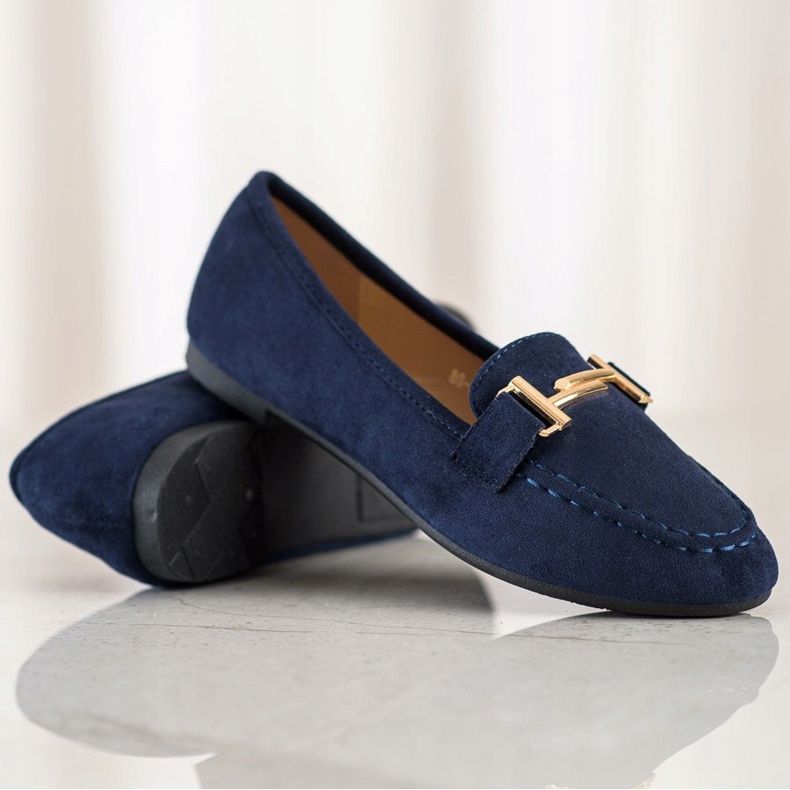 Anesia Paris Mocassini eleganti blu navy blu 1