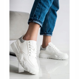 Small Swan Sneakers in ecopelle bianche bianca 1