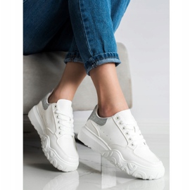 Small Swan Sneakers in ecopelle bianche bianco 2