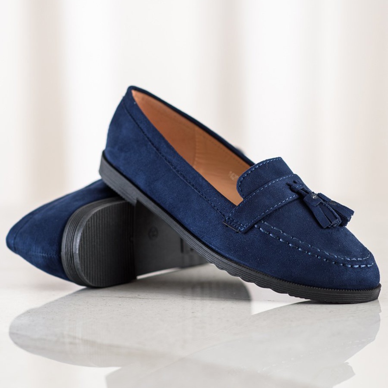 SHELOVET Mocassini Casual Con Frange blu navy blu 1