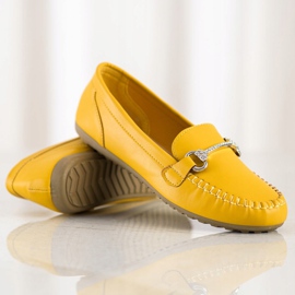 Queentina Mocassini Eleganti Con Cubic Zirconia giallo 1