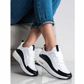 SHELOVET Sneakers sportive sulla piattaforma bianco nero 2
