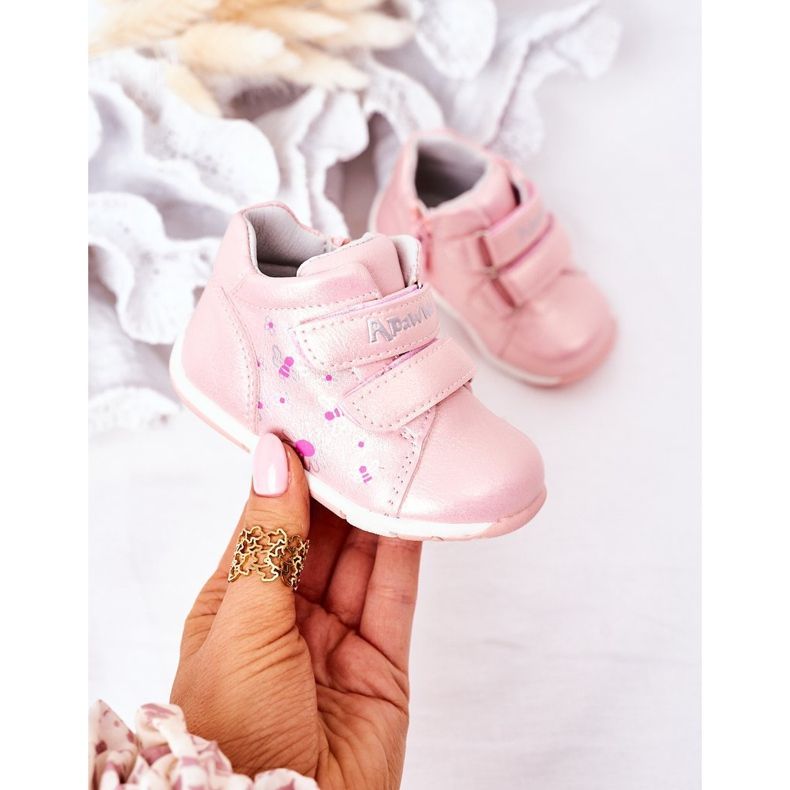 Apawwa Stringate Da Bambina Con Velcro Rosa Milo 2