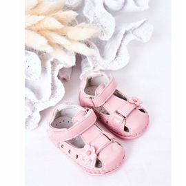 Apawwa Sandali per bambini con fiori rosa in velcro 1