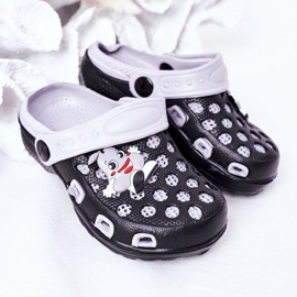 Pantofole in schiuma per bambini Kroks Nero-Grigio Jupiter 2