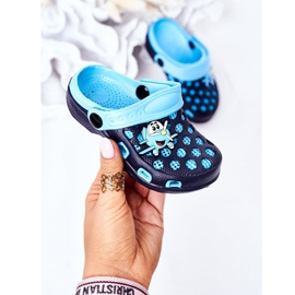 Pantofole in schiuma per bambini Crocs Navy Blue Jupiter blu navy 2