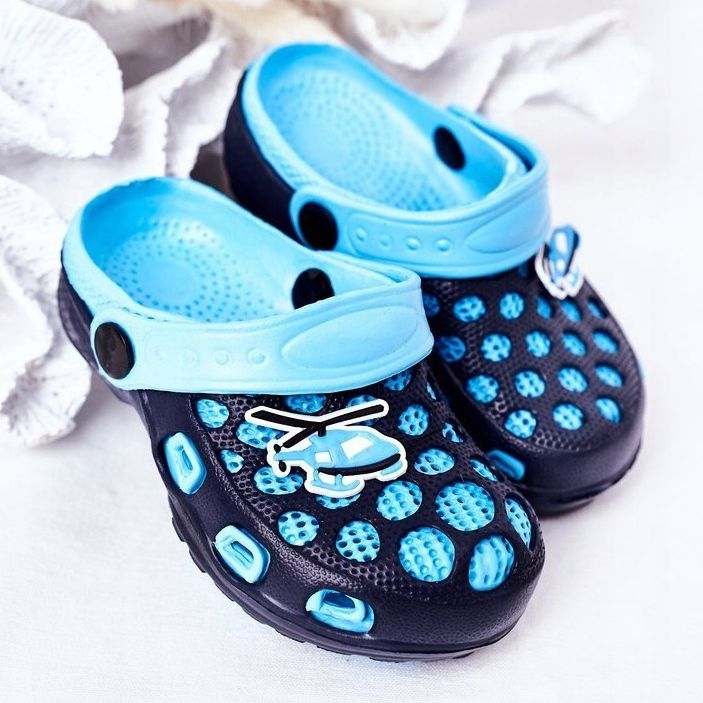 Pantofole in schiuma per bambini Crocs Navy Blue Jupiter blu navy 1