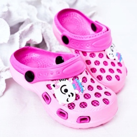 Pantofole in schiuma per bambini Crocs Pink Jupiter rosa 2
