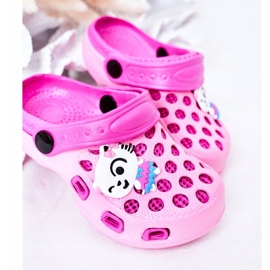 Pantofole in schiuma per bambini Crocs Pink Jupiter rosa 1