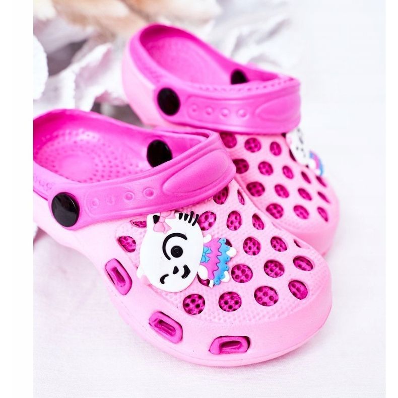 Pantofole in schiuma per bambini Crocs Pink Jupiter rosa 1