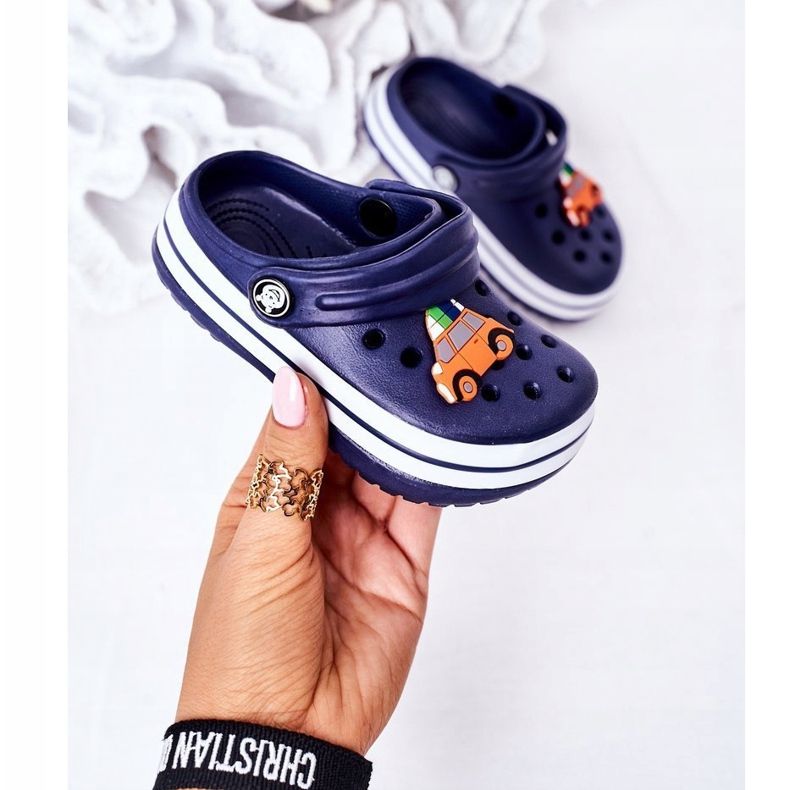 Pantofole in schiuma per bambini Crooks Navy Blue Lazy Day blu navy 2