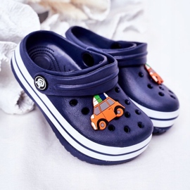Pantofole in schiuma per bambini Crooks Navy Blue Lazy Day blu navy 1