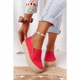 Espadrillas su piattaforma intrecciata Big Star FF274149 Rosso 2
