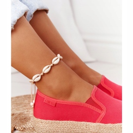 Espadrillas su piattaforma intrecciata Big Star FF274149 Rosso 1