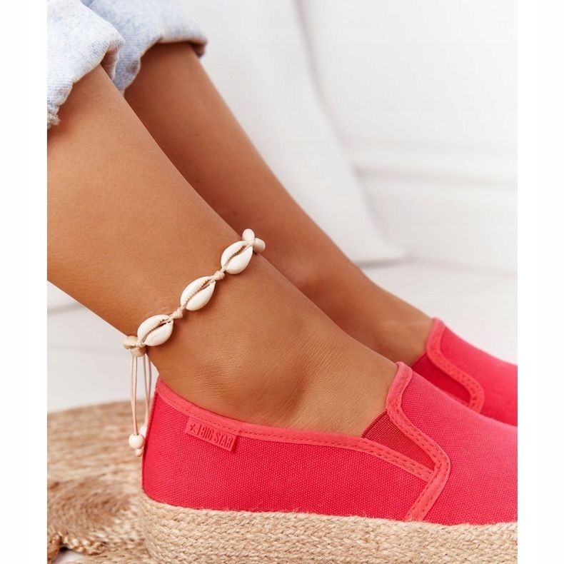 Espadrillas su piattaforma intrecciata Big Star FF274149 Rosso 1