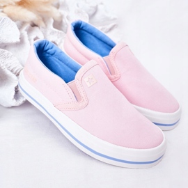 Sneakers da bambino Big Star HH374009 rosa slip-on 2